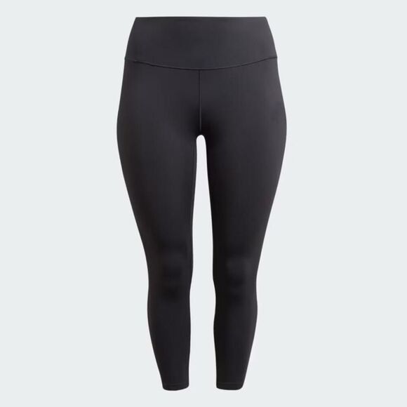 Adidas All Me 7/8 Ankle Leggings Women's 1X Black Stretch Elastic Waist APP1206 - Picture 9 of 12
